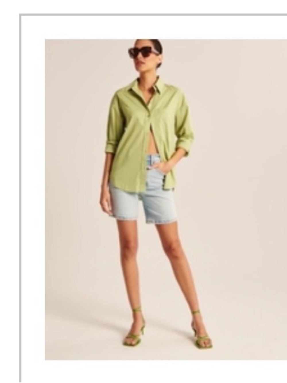 Abercrombie & Fitch oversized poplin button up shirt